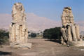 Colossi of Memmon depicting Pharaoh Amenhotep III in Thebes. Egypt