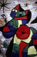 Detail of tapestry in Fundació Joan Miró Museum. Barcelona, Spain.