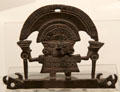 Lambayeque culture copper pectoral pendant depicting a god from Peru at Museum of America. Madrid, Spain.
