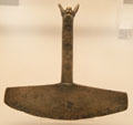 Inca bronze Tumi sacrificial ceremonial knife from Cuzco, Peru at Museum of America. Madrid, Spain.