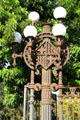 Detail of Ciutadella Park gates by Gaudi. Barcelona, Spain.