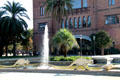 Chameleon figures in front of Museum of Zoology. Barcelona, Spain.