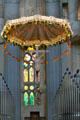 Suspended crucifix & baldachin at Sagrada Familia. Barcelona, Spain.