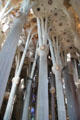Columns of Spanish cities in Sagrada Familia. Barcelona, Spain.