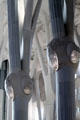 Lights in columns in Sagrada Familia. Barcelona, Spain.