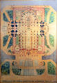 Ground plan by Ramon Berenguer at Sagrada Familia. Barcelona, Spain.