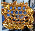 Honeycomb grill designed by Antoni Gaudí at Sagrada Familia. Barcelona, Spain