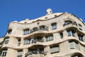 Roofline of Gaudí's Casa Milà. Barcelona, Spain.