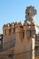 Chimneys atop Casa Milà. Barcelona, Spain.
