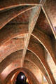 Brick catenary arches at Casa Milà. Barcelona, Spain