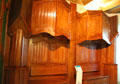 Modernista wardrobes designed to fit irregular walls of Casa Milà in Barcelona by Antoni Gaudí at Gaudi House Museum in Parc Güell. Barcelona, Spain.