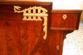 Detail of Modernista desk by Antoni Gaudí at Gaudi House Museum in Parc Güell. Barcelona, Spain.