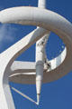Communications antenna detail of Calatrava's Olympic Tower of 1992 Olympic Games. Barcelona, Spain.