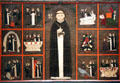 Scenes from life of St Dominic de Guzman painting from Aragon at Museu Nacional d'Art de Catalunya. Barcelona, Spain.