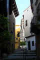 Streetscape at Poble Espanyol now a complex of galleries & restaurants. Barcelona, Spain.