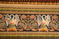 Frieze in lobby of Palau Reial de Pedralbes. Barcelona, Spain.