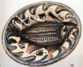 Plate with fish at Ceramics Museum of Barcelona. Barcelona, Spain.