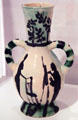 Clay two handled urn by Picasso at Ceramics Museum of Barcelona. Barcelona, Spain.
