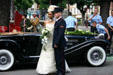 Wedding couple at wedding at Town Hall. Belfort, France.