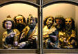 Carvings of Christ & 11 Apostles on Isenheim Altarpiece by Matthius Grünewald in Unterlinden Museum. Colmar, France