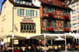 Half-timbered restaurant. Colmar, France