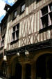 Half-timbered building at 8-12 rue Verrerie. Dijon, France.