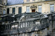 Horseshoe staircase at Fontainbleau Palace where Napoleon made his abdication speech in 1814. Fontainbleau, France.