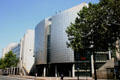 Curved facade of Bastille Opera House. Paris, France.
