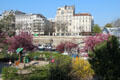 Playground beside Canal St Martin near Bastille. Paris, France.