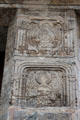 Carved reliefs of angels beside doorway at Nicolas Flamel house. Paris, France.
