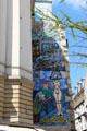 Modern mural in le Marais neighborhood. Paris, France.