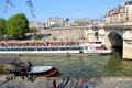 Western tip of Île de la Cité with equestrian statue of Henri IV & Pont Neuf. Paris, France