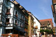 Charming streetscape. Riquewihr, France.