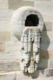 Window frame carved in shape of solidified salt at Saline Royale. Arc-et-Senans, France