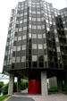 Polygonal tower of Winston Churchill building. Strasbourg, France