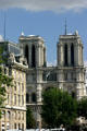Western facade of Notre Dame Cathedral. Paris, France.