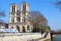 Western facade of Notre Dame Cathedral. Paris, France.