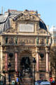 St-Michel Fountain with art work by nine different sculptors. Paris, France.