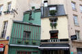 Ancient buildings of Rue Galande in Latin Quarter. Paris, France