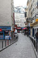 Rue de la Harpe streetscape in Latin Quarter. Paris, France.