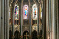 Stained glass windows in apse at St-Germain-des-Prés. Paris, France.