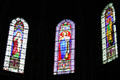 Stained glass windows in apse at St-Germain-des-Prés. Paris, France.