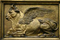 Winged bull of Evangelist Luke on pulpit at St-Sulpice church. Paris, France.