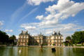 Luxembourg Palace over great basin of Luxembourg Gardens. Paris, France.