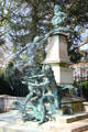 Homage to Eugene Delacroix monument by Jules Dalou in Luxembourg Gardens. Paris, France.