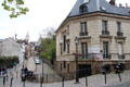 Place Dalida & Chateau des Bouillards below Montmartre. Paris, France.