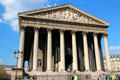 Facade of Église de la Madeleine. Paris, France