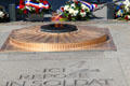 Eternal flame of Tomb of the Unknown Soldier at Arc du Triomphe. Paris, France