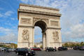 Traffic at Arc du Triomphe. Paris, France.