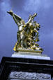 Gilded nude with horse on pillar of Alexandre III bridge. Paris, France.